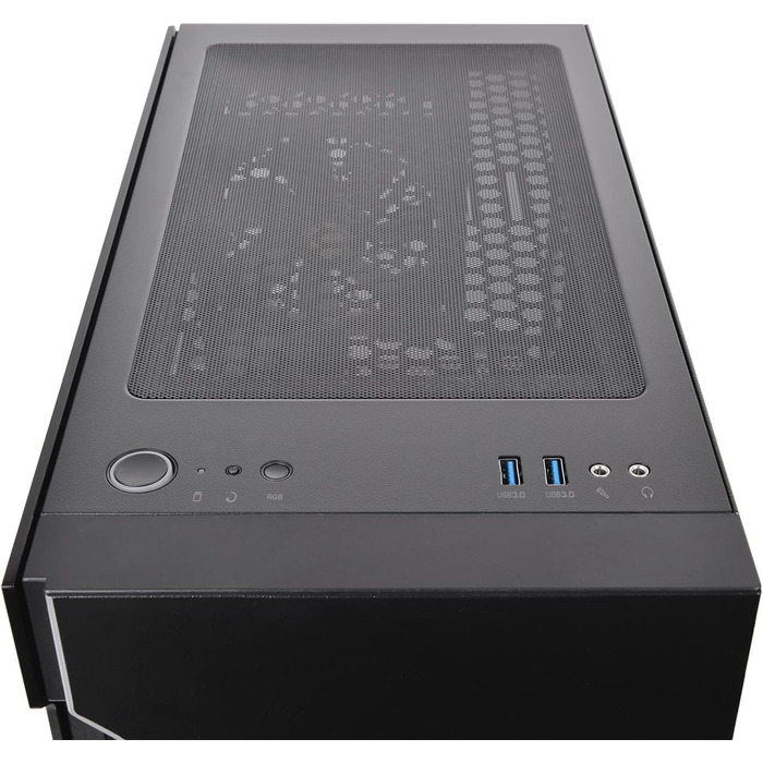 Корпус для ПК Thermaltake H200 TG RGB ATX з RGB підсвічуванням, скляна бічна панель, чорний | 120мм вентилятор в комплекті