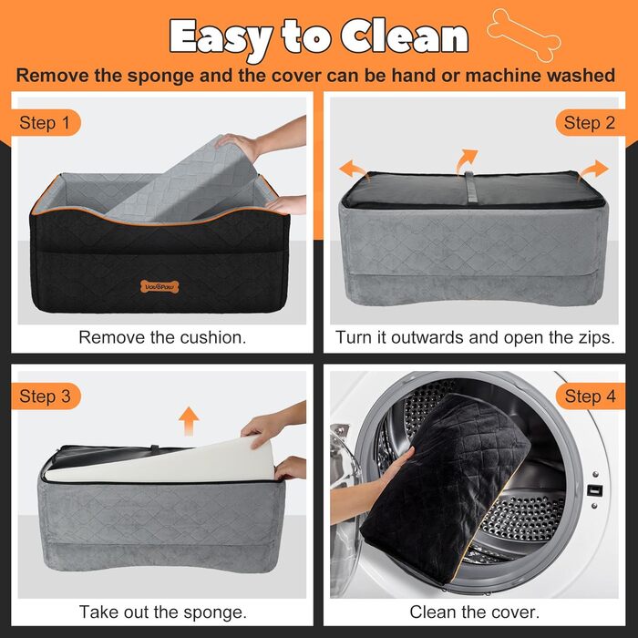 Автокрісло для собак середніх порід (до 23 кг) або 2 маленьких собак, знімний дизайн, м'яке крісло, страхувальний поводок, чорний/сірий, розмір M