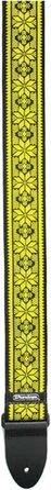 Гітарний ремінь Jim Dunlop Jacquard Fillmore, жовтий, універсальний розмір