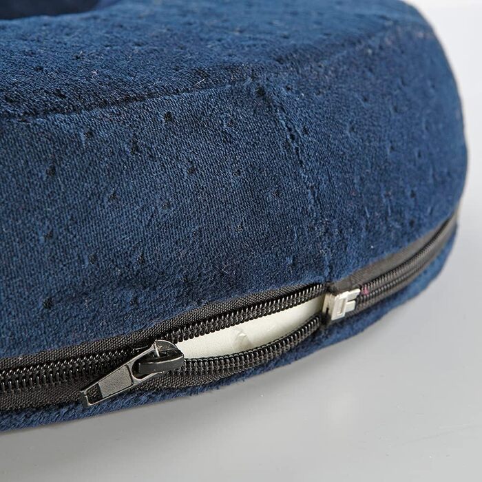 ELONEO Seat Cushion, Gel & Visco-Elastic Foam Cushion, suitable for car, office & wheelchair as well as travel, 40x30cm (dark blue)