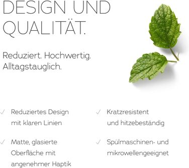 Набір посуду Feinsteinzeug на 6 осіб (18 предметів) — міцний, стійкий до подряпин, бежевий глянцевий | Столовий посуд, тарілки, миски — Magnetiks (Misty Mint, 18 предметів)