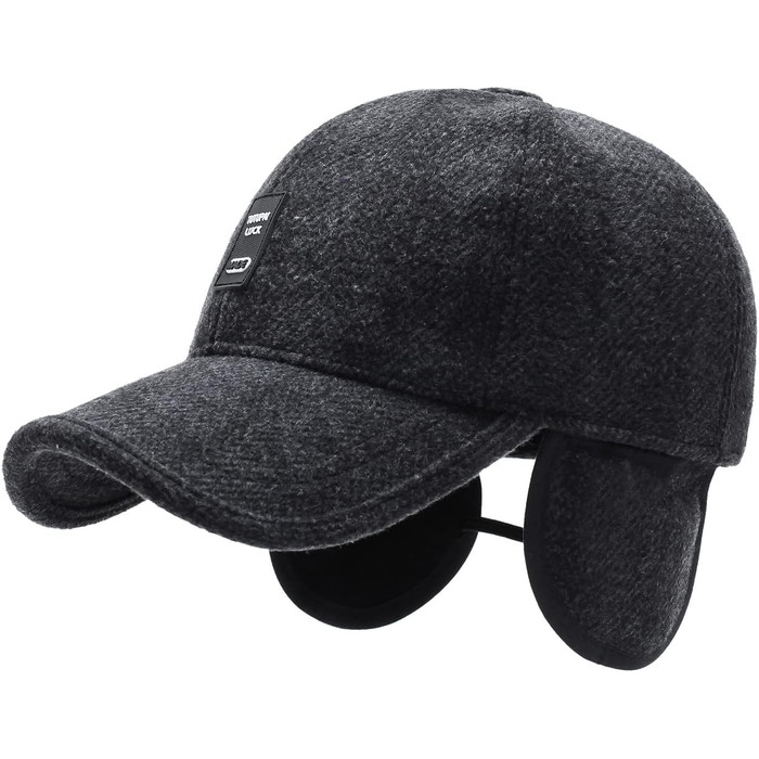 Кепка CLAPE з навушниками для чоловіків, повна кепка, спортивна шапка в стилі Old School, Dad Hat, тепла навушкова шапка для зими/осені/весни, універсальний розмір