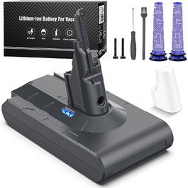 Акумулятор Keenstone 6500mAh для Dyson SV10 V8 Absolute Animal Motorhead Fluffy Slim Fluffy Total Clean Extra (з 2 фільтрами)