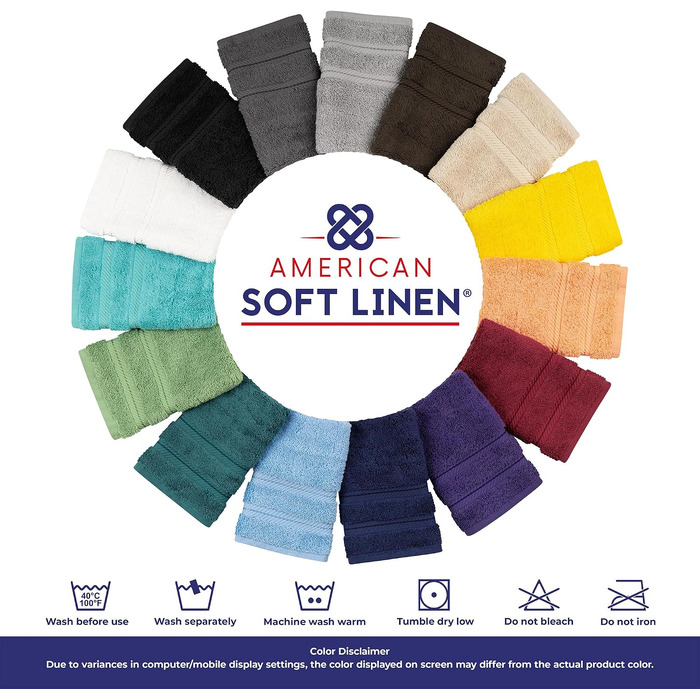Набір розкішних рушників American Soft Linen з преміум турецької бавовни, готельна серія, 6 предметів, шоколадний коричневий
