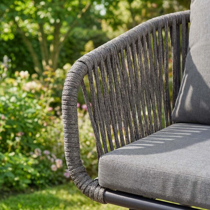 Садове крісло Di Volio, техноплетіння, сіре