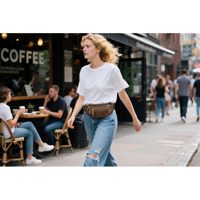 Стильна бананка для жінок, розкішна бананка з натуральної овчини, для вечірок, клубів, бананка на пояс, поясна сумка Crazycoffee