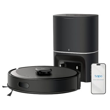 Робот-пилосос Tapo RV30 Max Plus з функцією миття та автоматичною станцією самостійного очищення, 5300Pa, LiDAR+IMU, голосове керування Alexa & Google Assistant, APP