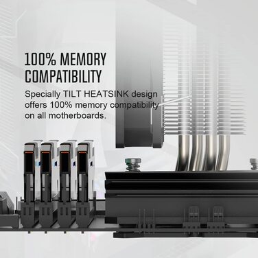 Кулер для CPU ID-COOLING SE-214-XT Black з RGB підсвіткою: 4 теплові трубки, 120mm вентилятор, сумісний з LGA1700/1851/1200/115X та AMD AM5/AM4