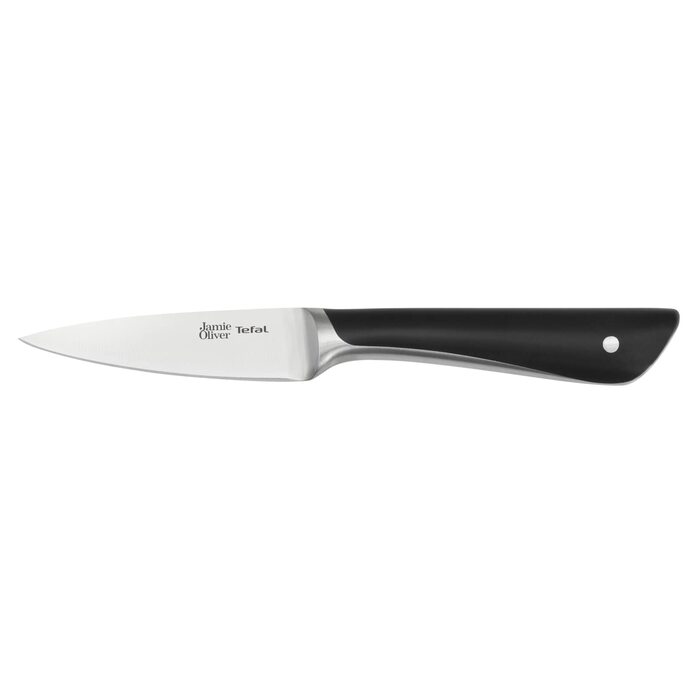 Набір кухонних ножів Jamie Oliver by Tefal (6 предметів): шеф-ніж, ніж Сантоку, ніж для хліба, універсальний ніж, ніж для овочів, блок з акації, сталь, коричневий K267S556