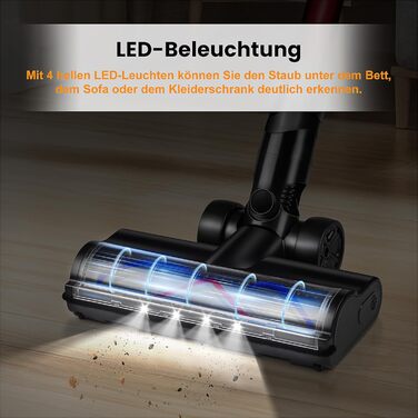 Замінний насадка-щітка для пилососів Dyson V6 DC58/59/61/62/72/74 з LED-підсвічуванням, для твердих підлог та килимів