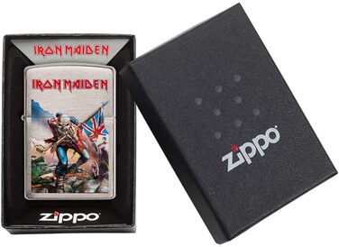 Запальничка Zippo Iron Maiden, хром, срібляста, 5.8x3.8x2 см, колекція Весна 2017