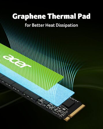 SSD Acer FA200 1TB PCIe 4.0 NVMe - Швидкий накопичувач для ПК, ноутбука, PS5 (Gen4)