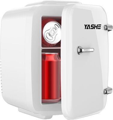 Міні-холодильник YASHE 4л для косметики та напоїв, 220V/12V, термоелектричний, білий