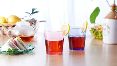 SCANDINOVIA - 400ml Unbreakable Premium Drinking Glasses - Set of 6 - Tritan Plastic Beakers - BPA Free - Dishwasher Safe - Stackable