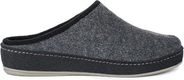 Чоловічі фетрові домашні тапочки Schawos 6030 з устілкою, жорсткою підошвою, неслизькі, сірі, 42 EU