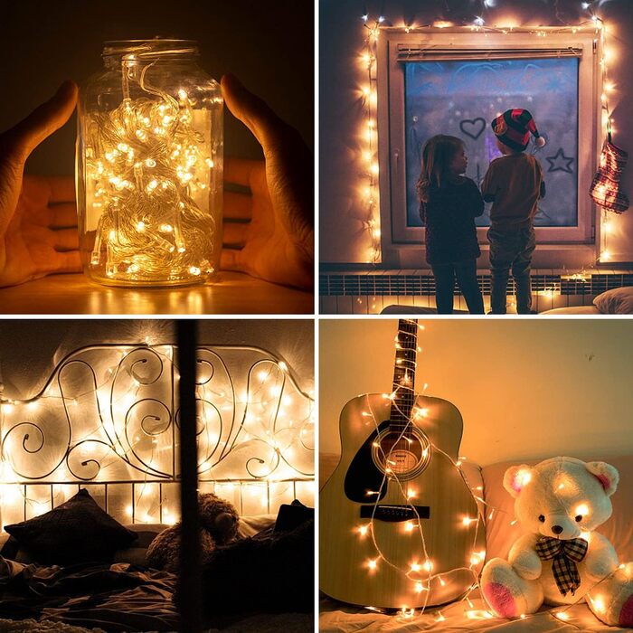 LED гірлянда 13м, 130 LED, 8 режимів, таймер, IP65, вологостійка, для балкона, саду, святкування, вечірки, весілля