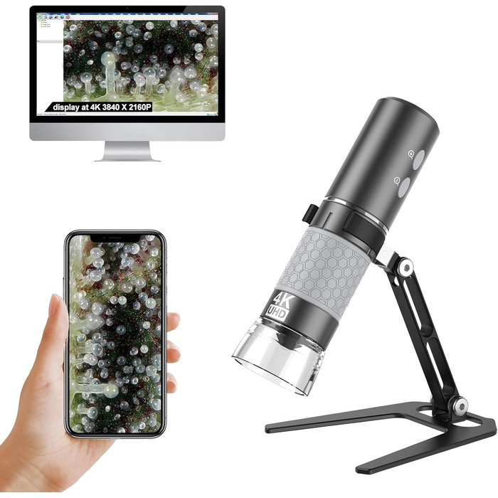 Цифрова мікроскоп-камера Ninyoon 1080P USB для iPhone, iPad, Android, PC, 50-1000x, з підсвічуванням, для монет, рослин, паяння, шкіри, скальпу