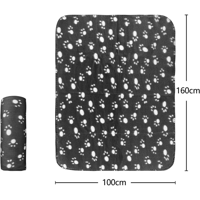 М'яка флісова підстилка для собак та котів Nobleza, 75х75 см, чорна