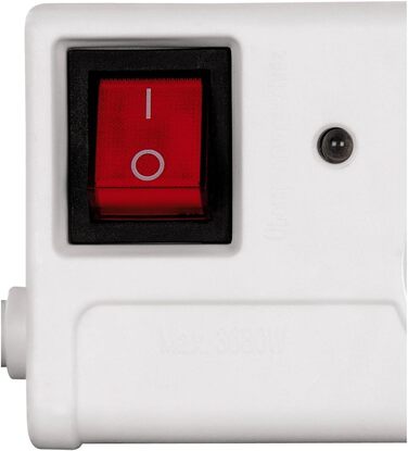 Мережевий фільтр Hama з перенапруженням, 6 розеток, поворот 90°, XL роз'єми, 1.4м кабель, настінний монтаж