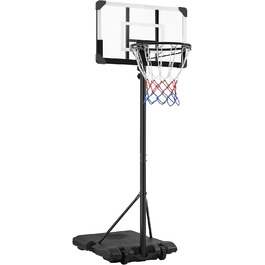 Yaheetech Adjustable Height Basketball Hoop Stand with Wheels - Indoor/Outdoor Basketball System, Water/Sand Fillable Base, 216-246cm