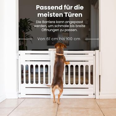 Захисний бар'єр для тварин Iris Ohyama PBR-600, пластиковий, без свердління, білий/кремовий, L64 x B61 x H5 см