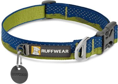 RUFFWEAR Crag Dog Collar, Reflective and Comfortable Collar for Everyday Use, Green Hills, 51–66 cm
