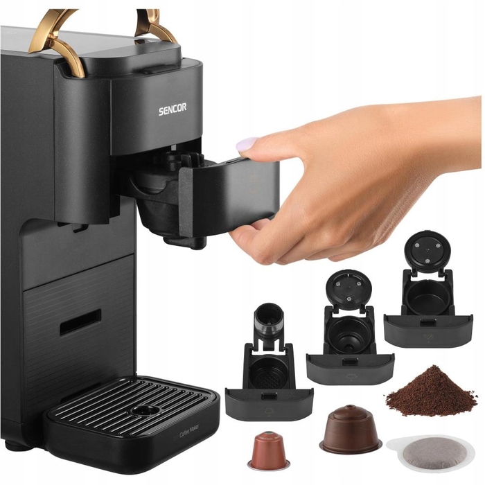 Капсульна кавомашина Sencor SCC 1000BK, 20 бар, чорна