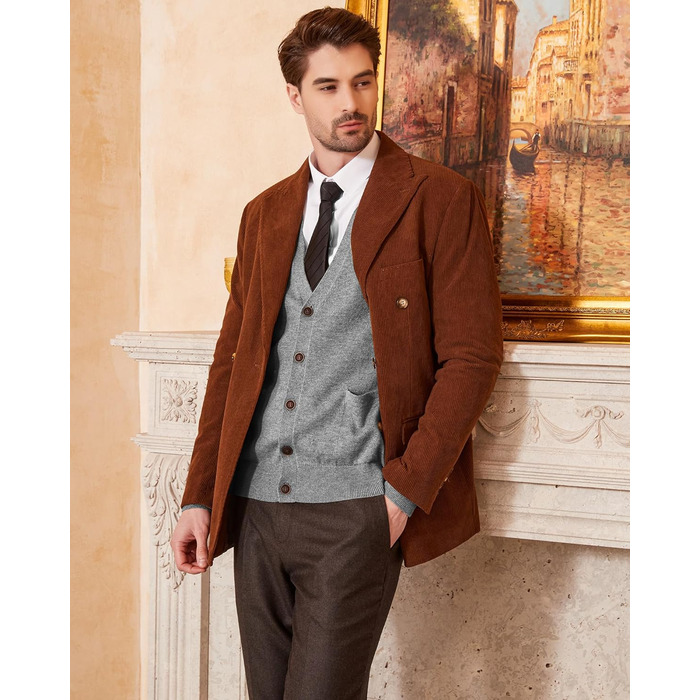 Чоловічий кардиган Kallspin з вовняної суміші, сірий, розмір L