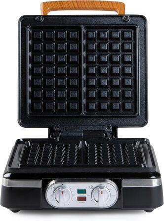 Вафельниця DOMO DO9280W для приготування бельгійських вафель з антипригарним покриттям, 1520W, білий/чорний