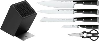 Набір ножів WMF Grand Class 6 предметів з бруском, Made in Germany, кухоні ніж, кухонні ножі, брусок для точіння, FlexTec, чорний