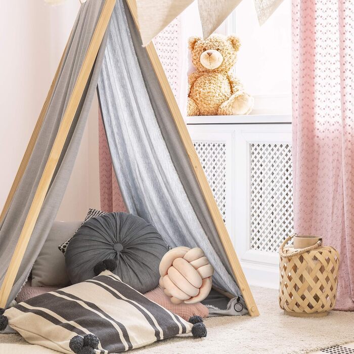 Декоративна подушка-вузол для дивана і ліжка Relaxdays, скандинавський стиль, Ø 25 см, поліестер, колір хакі, 1 шт.