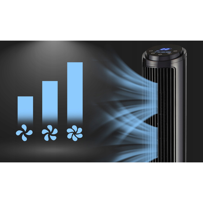 Колонний вентилятор Electo AirVibe PRO, чорний