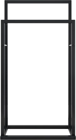 Підлогова сушарка для рушників з 5 полицями, чорного кольору, з двома кріпленнями