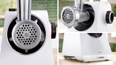 М'ясорубка Bosch Serie 6 MFWS607W 2100 Вт, реверс, біла