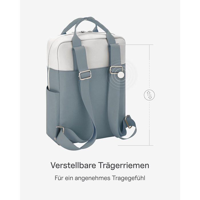 Kapten & Son Bergen Rucksack | Rucksack for Women & Men | Daypack | Carry-on Rucksack, Daypack | Water-resistant (Medium 11 L, Steel Blue Sprinkled)