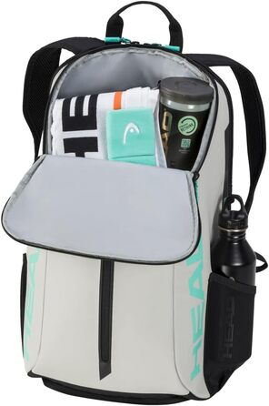 HEAD Unisex Tour Backpack 25L Tennis Rucksack - Ceramic/Teal