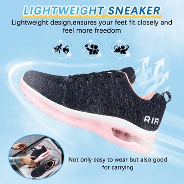 Жіночі кросівки для бігу та фітнесу. Зручні, дихаючі, з амортизацією (повітряна подушка), антиковзкі. Розмір 40 EU, блакитно-рожевий колір