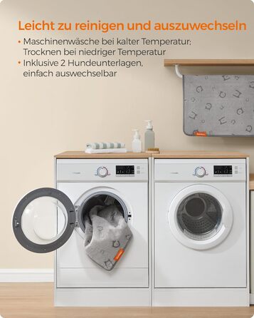 Водонепроникний килимок для собак Feandrea, 2 шт., 122x91 см, XL, з антиковзаючою поверхнею, для собак, котів, кроликів, сірий (PTD003G01)