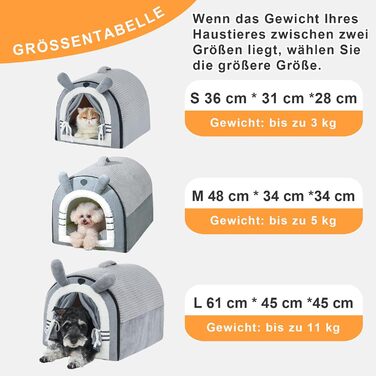 Будка для собак середнього розміру Jiupety з завісою, портативна переносна будка для собак, розмір L (61x45x45 см), сіра, знімний м'який лежак