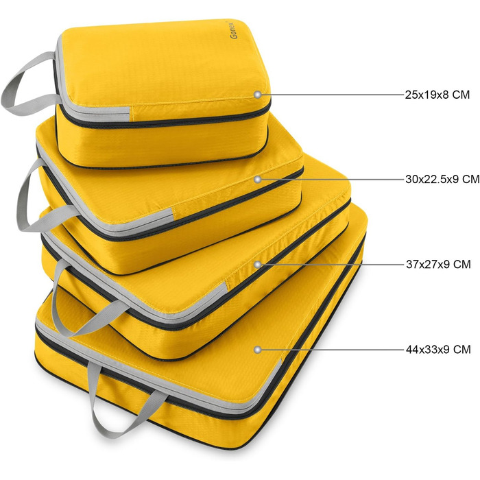 Органайзери для валізи Gonex (4 шт.) - набір кубиків для пакування, колір помаранчевий