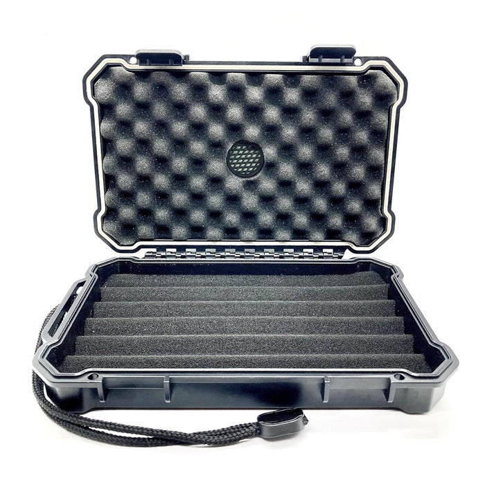 Чохол для сигар Humidor, 5 шт., водонепроникний, стійкий до зминання, герметичний, міцний, чорний