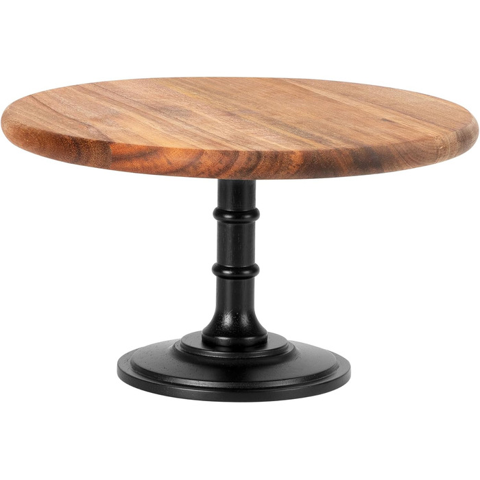 Дерев'яний етажерка/підставка для тортів та капкейків E-ROOM TREND | 1 ярус | з дубовим цоколем | для вечірок, дня народження, дитячого свята