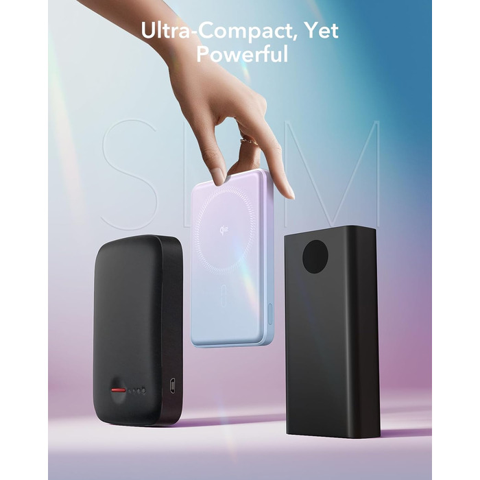 Power Bank ESR MagSafe з бездротовою зарядкою QI2, 15W, 5000mAh, білий (з підставкою)