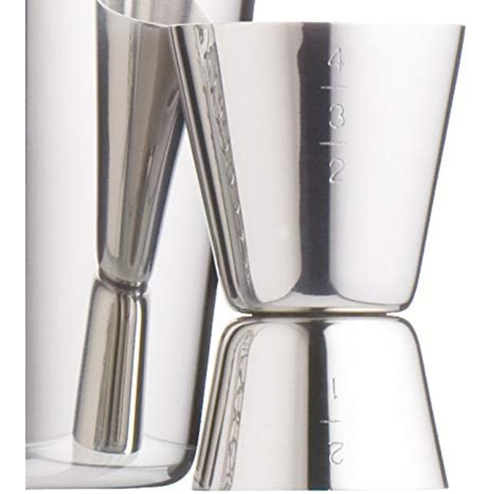 BAR CRAFT Stainless Steel 3 Piece Cocktail Set, Silver Stainless Steel, 12 x 17 x 22 cm, 3 Units