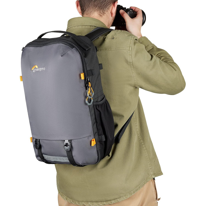 Рюкзак для камери Lowepro Trekker Lite BP 250, сірий, з винімним вкладишем, для беззеркальних камер Sony Alpha 7, з системою кріплення аксесуарів