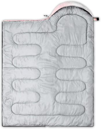 Спальні мішки QOOMO для кемпінгу, 3 сезони, для дорослих та дітей, легкі, водонепроникні, для подорожей та відпочинку на природі