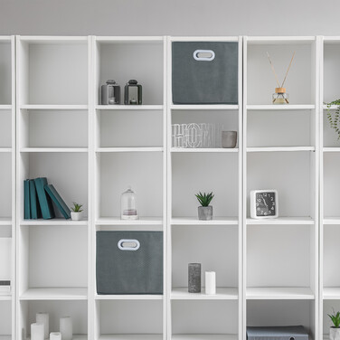 Set of 4 Grey Storage Boxes