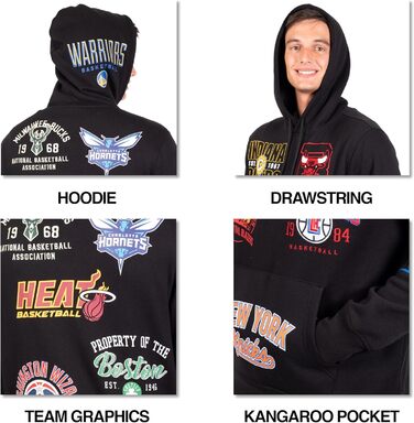 Чоловічий світшот Ultra Game з м'якого флісу, чорний (1 шт.)