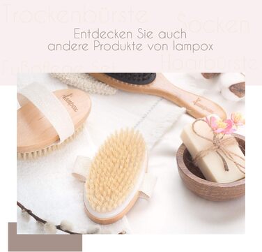 Суха щітка для тіла Lampox®: масажна, для пілінгу, покращує лімфодренаж, проти целюліту