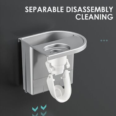 Toothpaste Dispenser Bathroom Toothbrush Holder Set, Wall-Mounted Toothbrush Holder with Double Automatic Toothpaste Dispenser, 3 Cups and Drawer for Bathroom